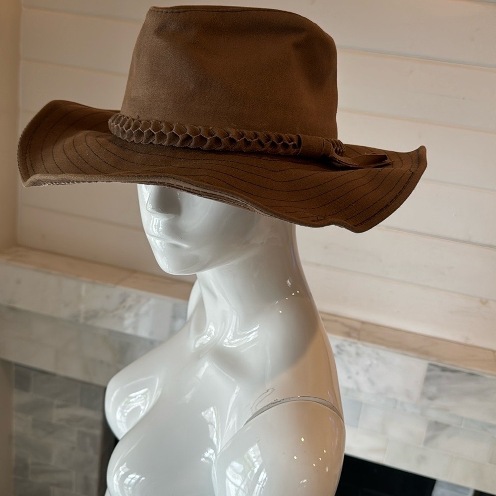 Peter Grimm Brown Cotton Safari Bush Hat Follow the Rabbit OS